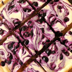 The Best Blueberry Swirl Cheesecake Bars